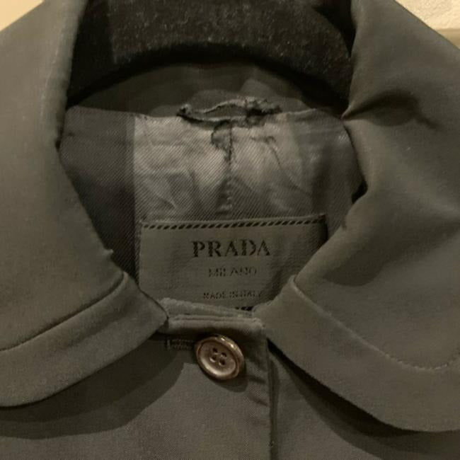 Prada Black Polyspandex All Purpose Jacket Coat