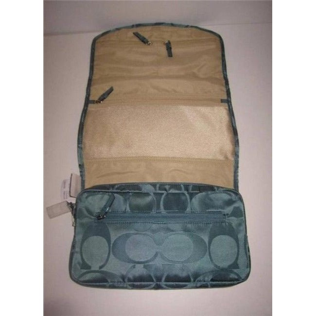Coach Ocean Blue With C Logo Canvas Clutch