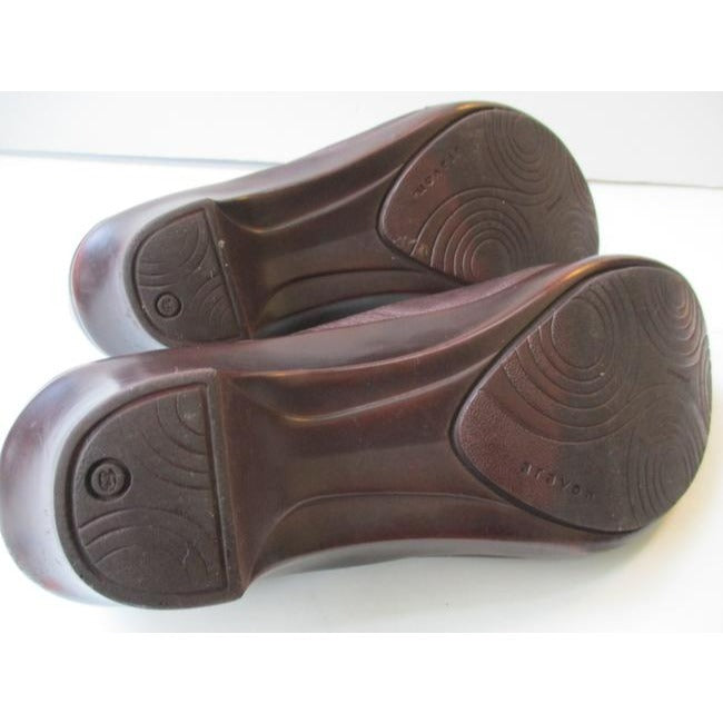 Rockport Burgundy Aravon Leather Mary Jane Slip On Pumps Size Us