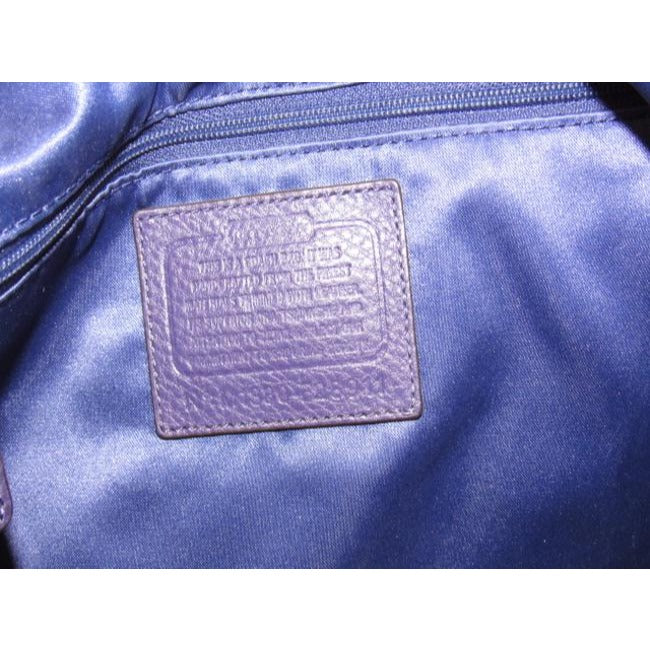 Coach Vintage Pursesdesigner Purses Purplish Blue Leather And Canvas Hobo Bag