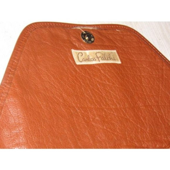 Carlos Falchi Vintage Medium Brown Crocodile Embossed Purse