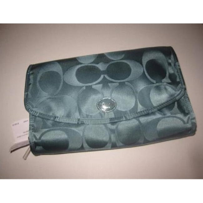 Coach Ocean Blue With C Logo Canvas Clutch