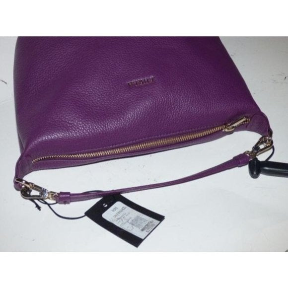New w Tags, FURLA Pebbled Purple Leather 2-Way Crossbody