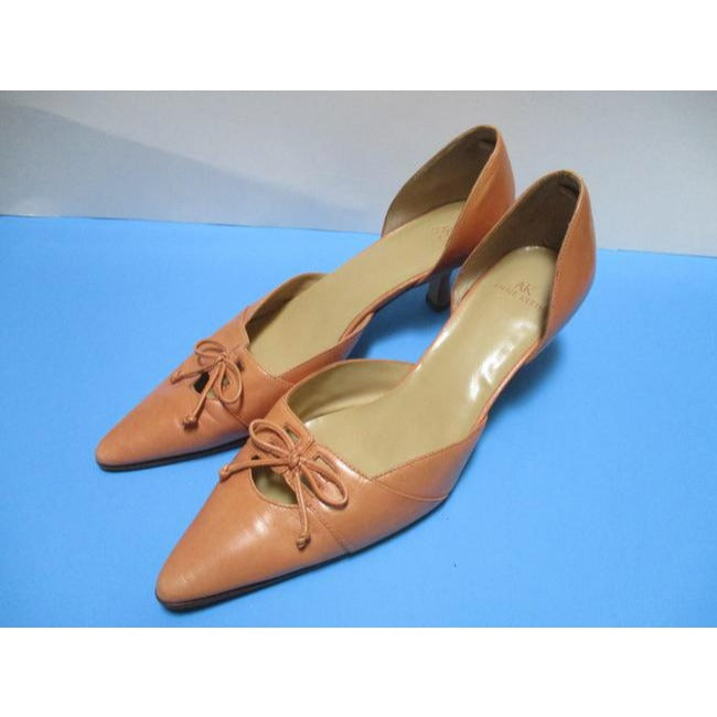 Ak Anne Klein Peach Tangerine Pointed Toe D Orsay Pumps Size Us