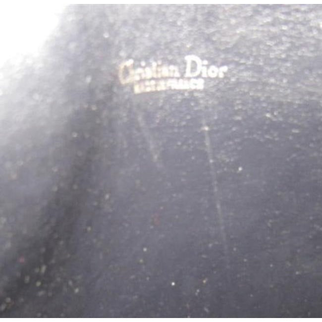 Dior Navy & Black Trotter Print Petite Cylindrical Clutch