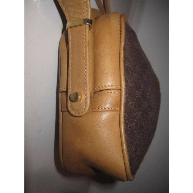 Gucci Gg Supreme Shoulder Guccissima Canvas Leather Brown Micro G Logo Print Canvas And Leather Cross Body