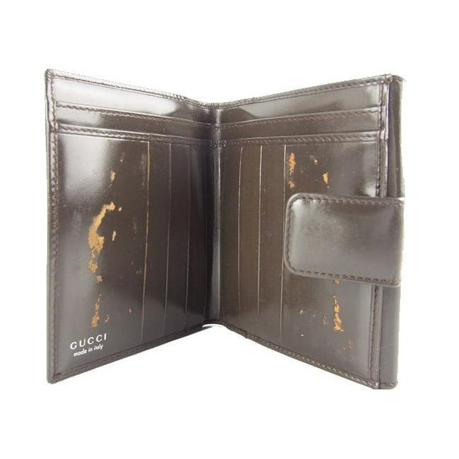Gucci Brown Patent Leather Vintage Wallet