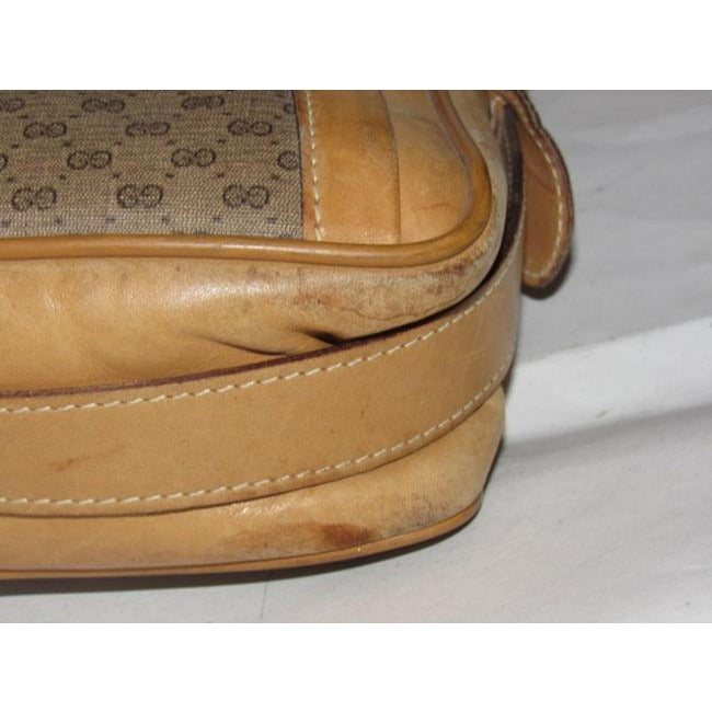 Gucci Gg Supreme Guccissima Brown Micro G Print Coated Canvas Leather Shoulder Bag