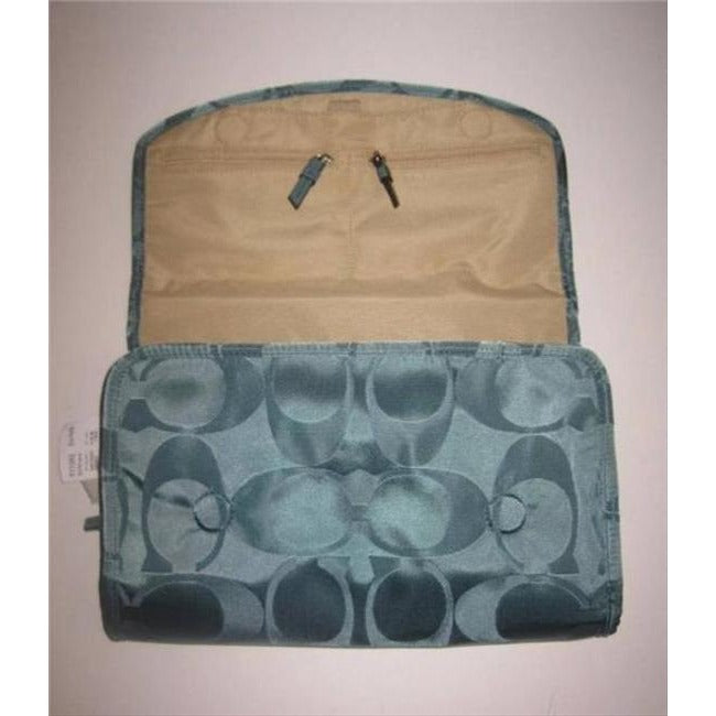 Coach Ocean Blue With C Logo Canvas Clutch
