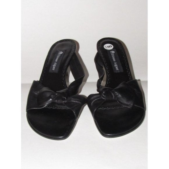 Etienne Aigner MADERA Black Leather Mules Sandal