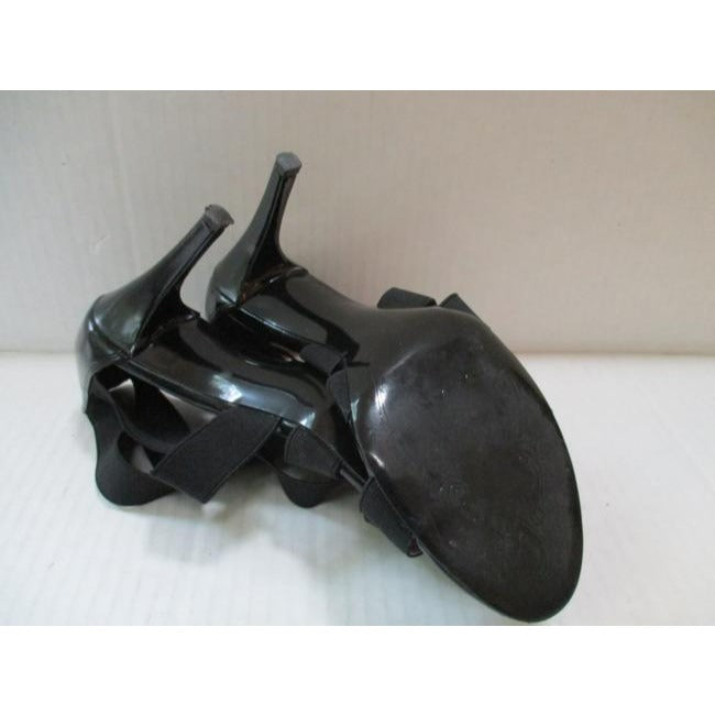 Tahari Black Strap Criss Cross Open Toe Heels Pumps Size Us