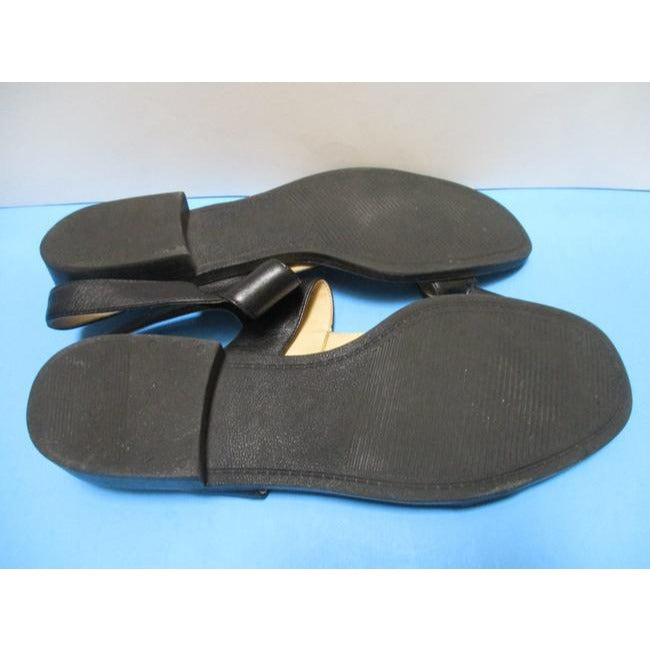 Jennifer Moore Black Sevilla Flats Velcro Sandals Size Us