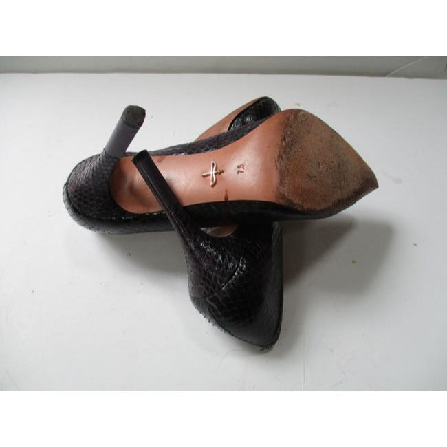 Pour La Victoire Purple Snakeskin Pointed Toe Heels Pumps Size Us
