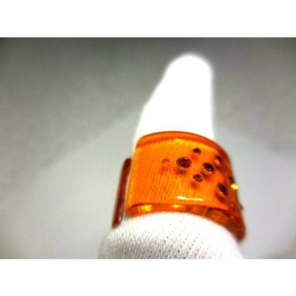 DIOR Orange Lucite Orange Swarovski Crystals Ring