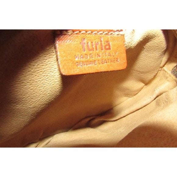 Furla Multi Color Floral Leather Canteen Style Cross Body Bag