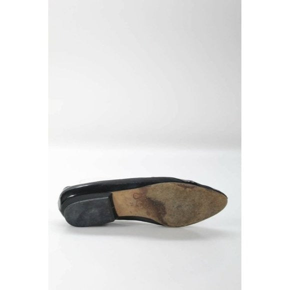 Gucci Black Patent Leather Vintage Early Mod Flats