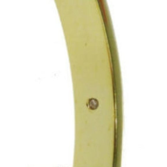 Kate Spade White Enamel Gold Clamper Style Bangle Bracelet