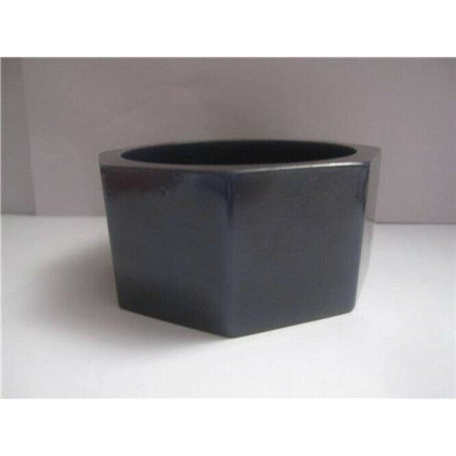 Vintage Art Deco Era RARE Wide Carved Octagonal Blue Moon Bakelite Bangle