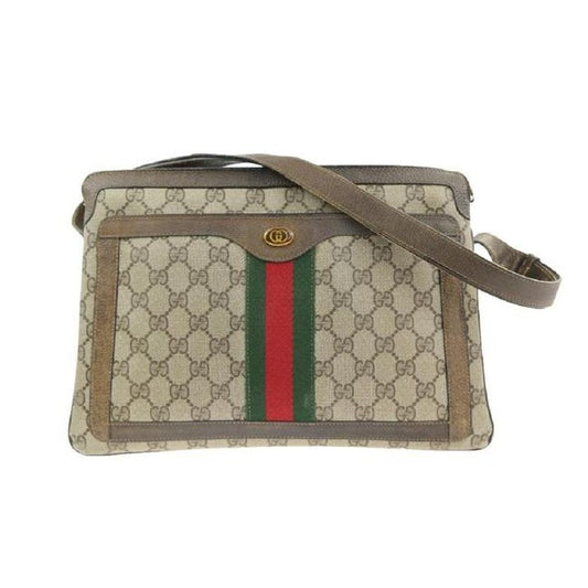 Gucci Portfolio Guccissima Print Coated Canvasleather Multi Compartment Brown Gg Canvas Shoulder Bag