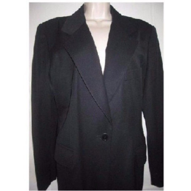 Escada Lightweight Black Wool Vintage Blazer