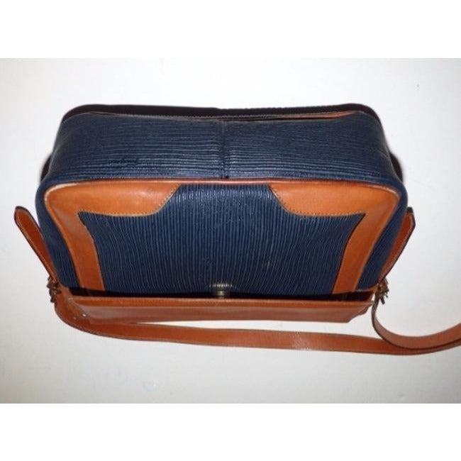 Salvatore Ferragamo Vintage Pursesdesigner Purses Textured Black Coated Canvas And Brown Leather Sho