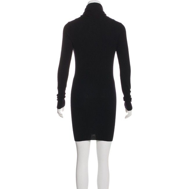 Rag And Bone Brown Black And Ivory Color Block Silky Rayon Knit Sweater Dress