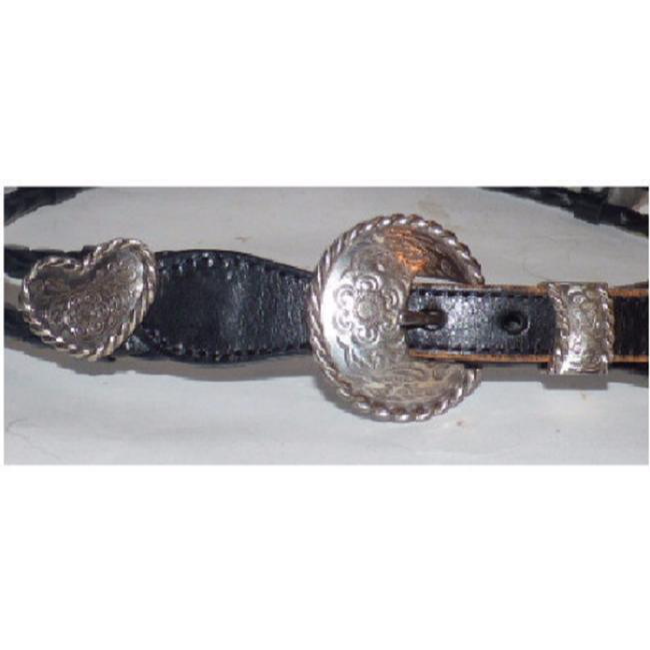 Brighton Black Braided Leather Vintage Accessoriesdesigner Belt