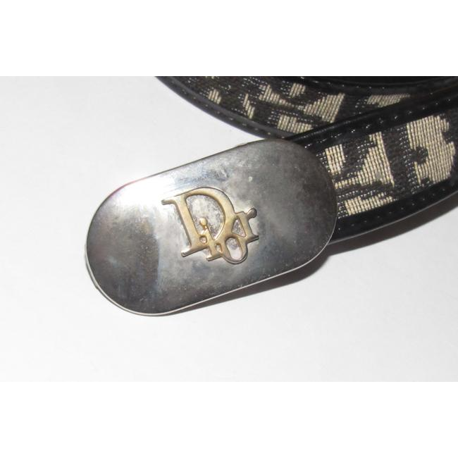 Dior Black Trotter Print With Oblique Two-tone Buckle Belt