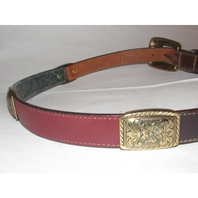 Brighton Multicolored Leather In Teal Blue Burgundy Dark Brown Medium Brown And Orangebritish Tan Vi