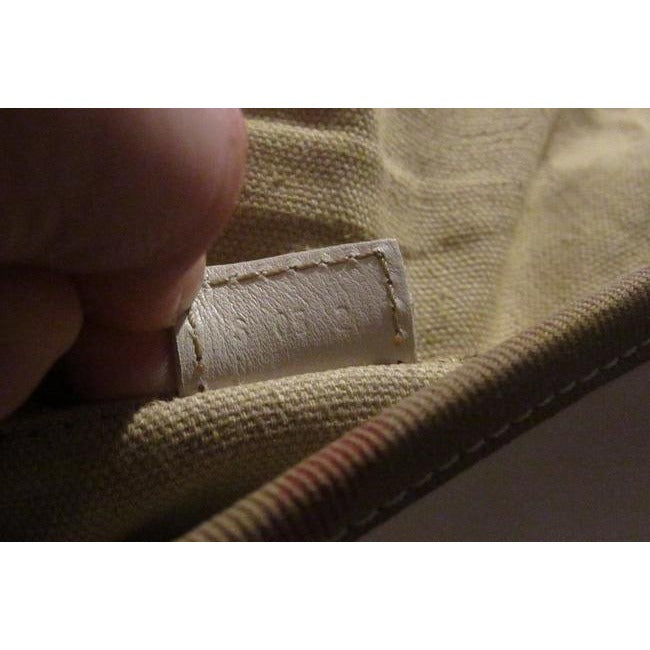 Burberry Purses White Leather With Nova Check Plaid Canvas Trim And Coated Shoulder Bag