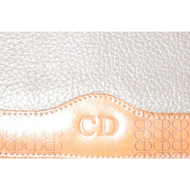 Dior Sage Cd Camel Leather Xl Christian Bi Fold Style Wallet