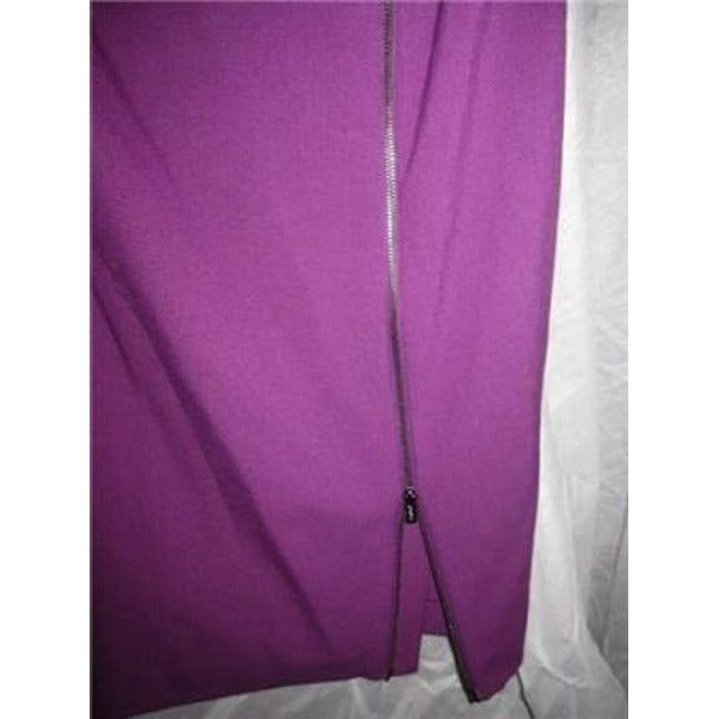 Calvin Klein Magenta With Top Bottom Zippers Knee Length Dress