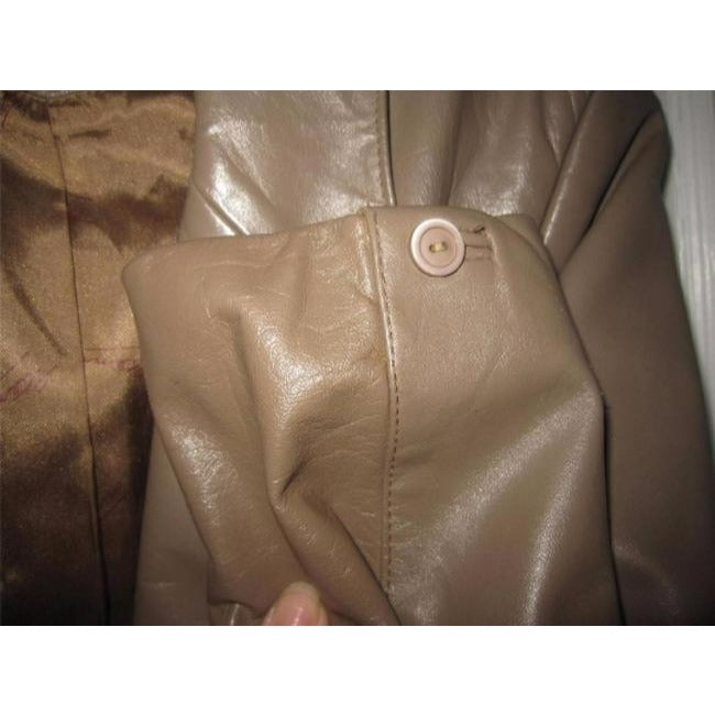 Etienne Aigner Taupe Vintage Leather Jacket