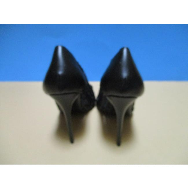 Zara Black Matte Woven Pointed Toe Basic Collection Pumps Size Eu