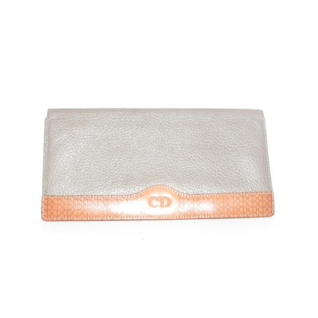 Dior Sage Cd Camel Leather Xl Christian Bi Fold Style Wallet