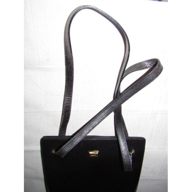 Bally Vintage Pursesdesigner Purses Black Leather Satchel