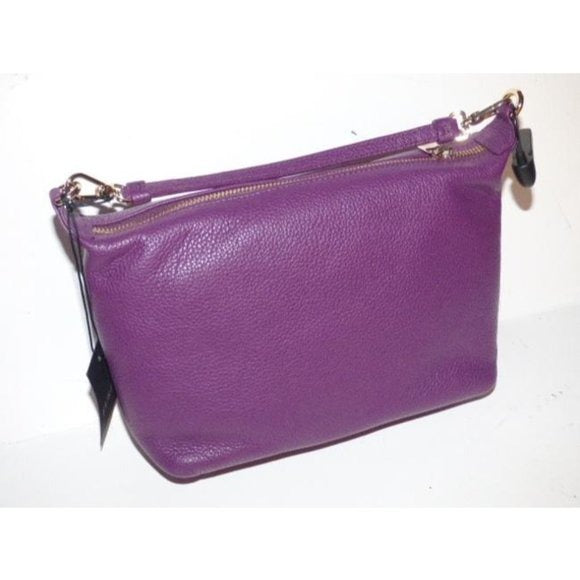 New w Tags, FURLA Pebbled Purple Leather 2-Way Crossbody