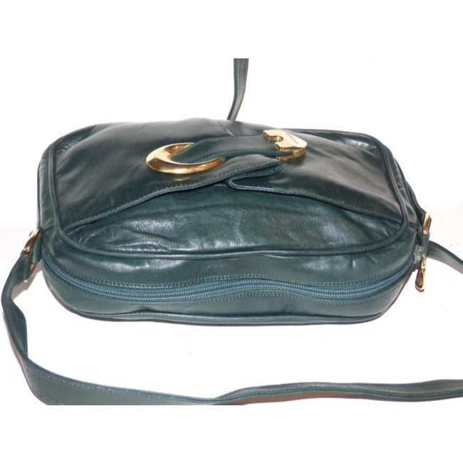Bally Vintage Pursesdesigner Purses Forest Green Leather Cross Body Bag