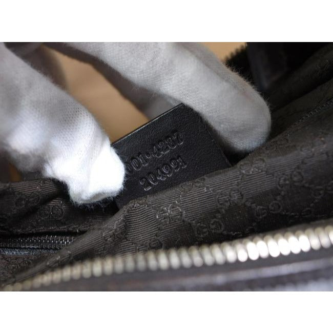 Gucci Vintage Camel Canvas And Brown Leather Bottom With Red Green Stripe Hobo