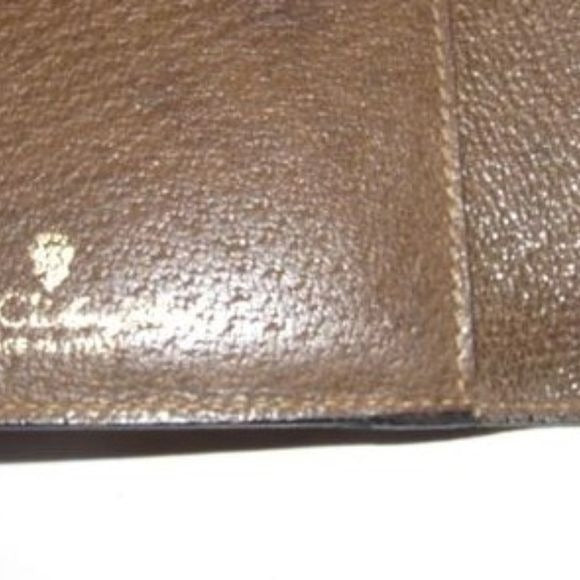 Vintage Gucci Brown Leather XL Wallet Change Purse