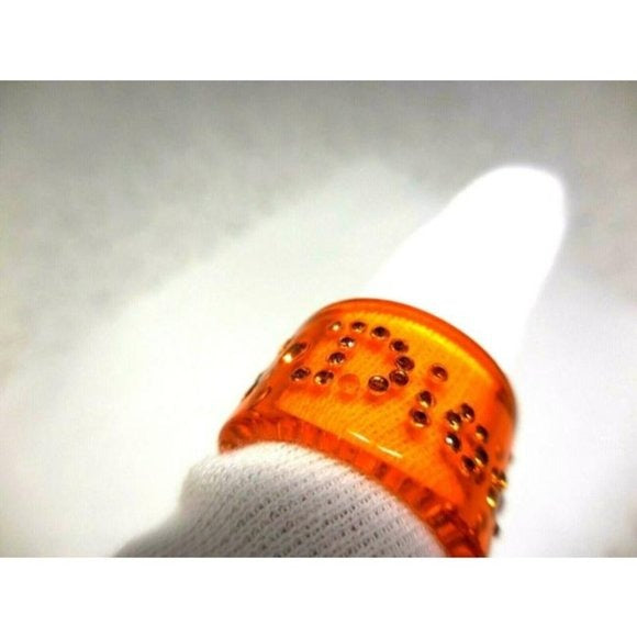 DIOR Orange Lucite Orange Swarovski Crystals Ring