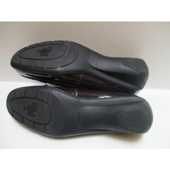 Ralph Lauren Wine Patent Leather Finish Gaialoafers Flats Size Us
