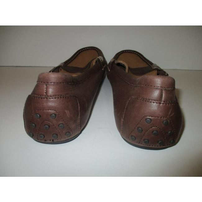 Ralph Lauren Brown Leather Canvas Driving Penny Loafer