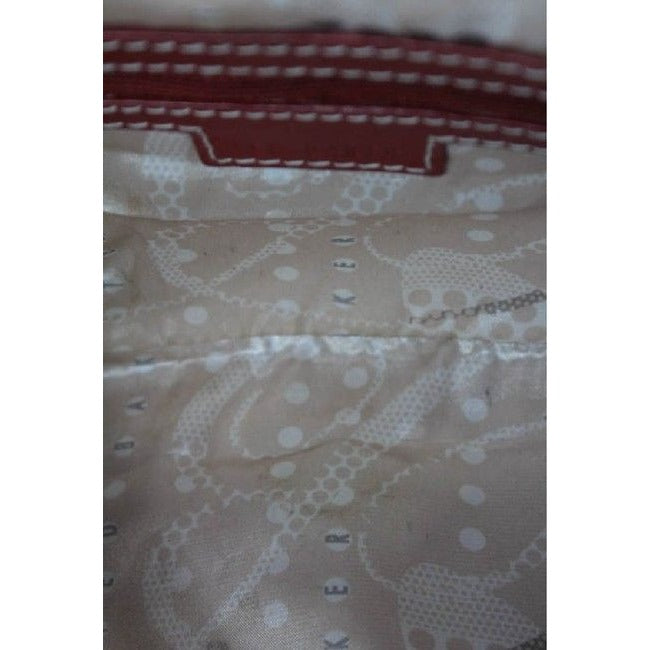 Ted Baker Pursesdesigner Purses True Red Leather With Large Chrome Buckle Clutch