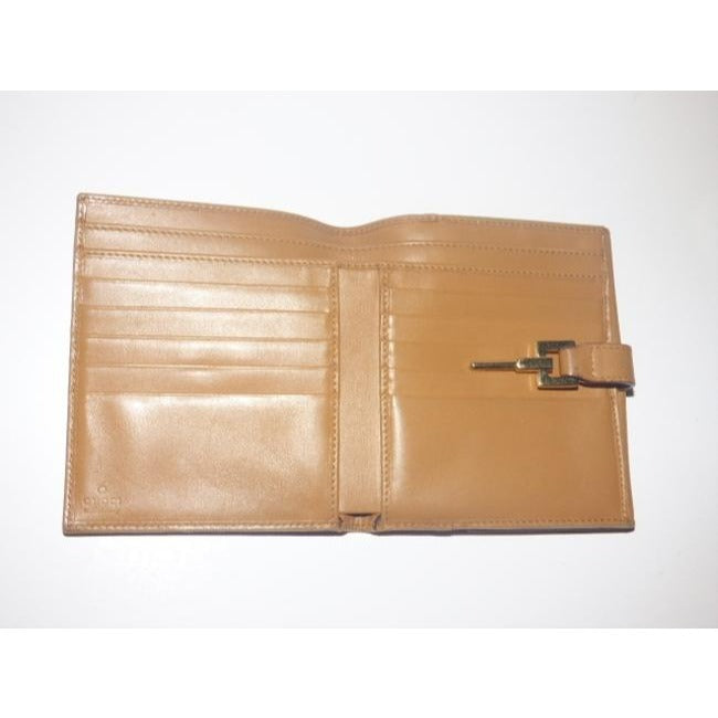 Gucci Jackie O Style Push Button Pink Suede And Camel Leather Vintage Wallet