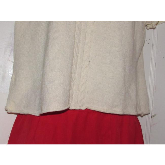 St John Ivory With Braided Sweater Pullover