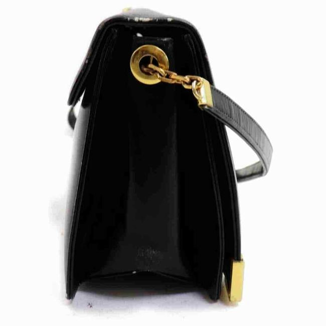 Dior Two Way Purse With Removable Toggle Strap Blacktwo Tone Cd Accents Leather Shoulder Bag