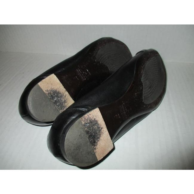 Attilio Giusti Leombruni Black Patent Toe Ballerina Flats Size Eu