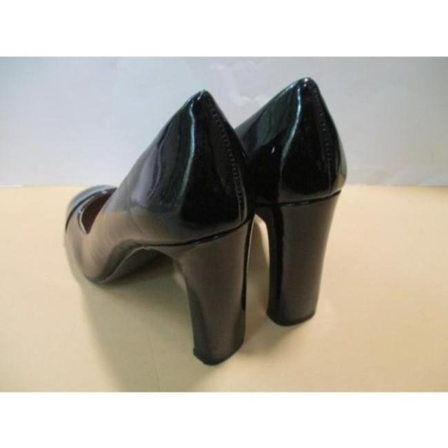 Tahari Black Sophisticated Patent Peri Pumps Size Us