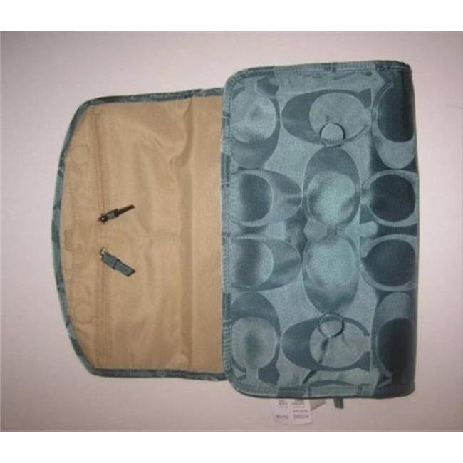 Coach Ocean Blue With C Logo Canvas Clutch